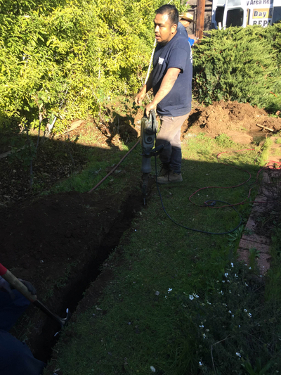 Plumbing crew working on a repipe in San Jose